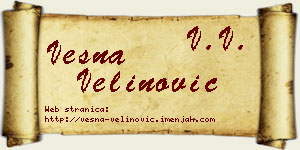 Vesna Velinović vizit kartica